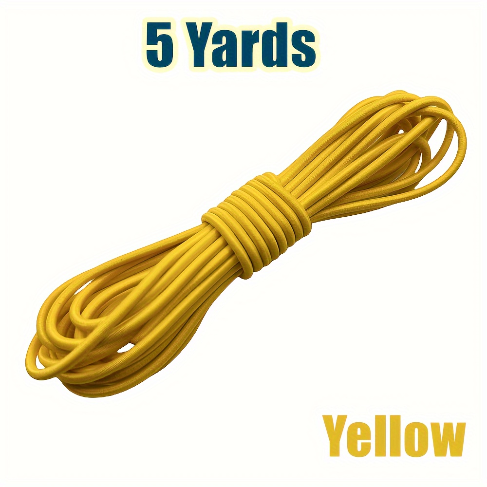 E-shop 5 Yards 3mm Runde Elastiken Bungee Stoßfeder Seil Gummiband Schnürsenkel Nähzubehör