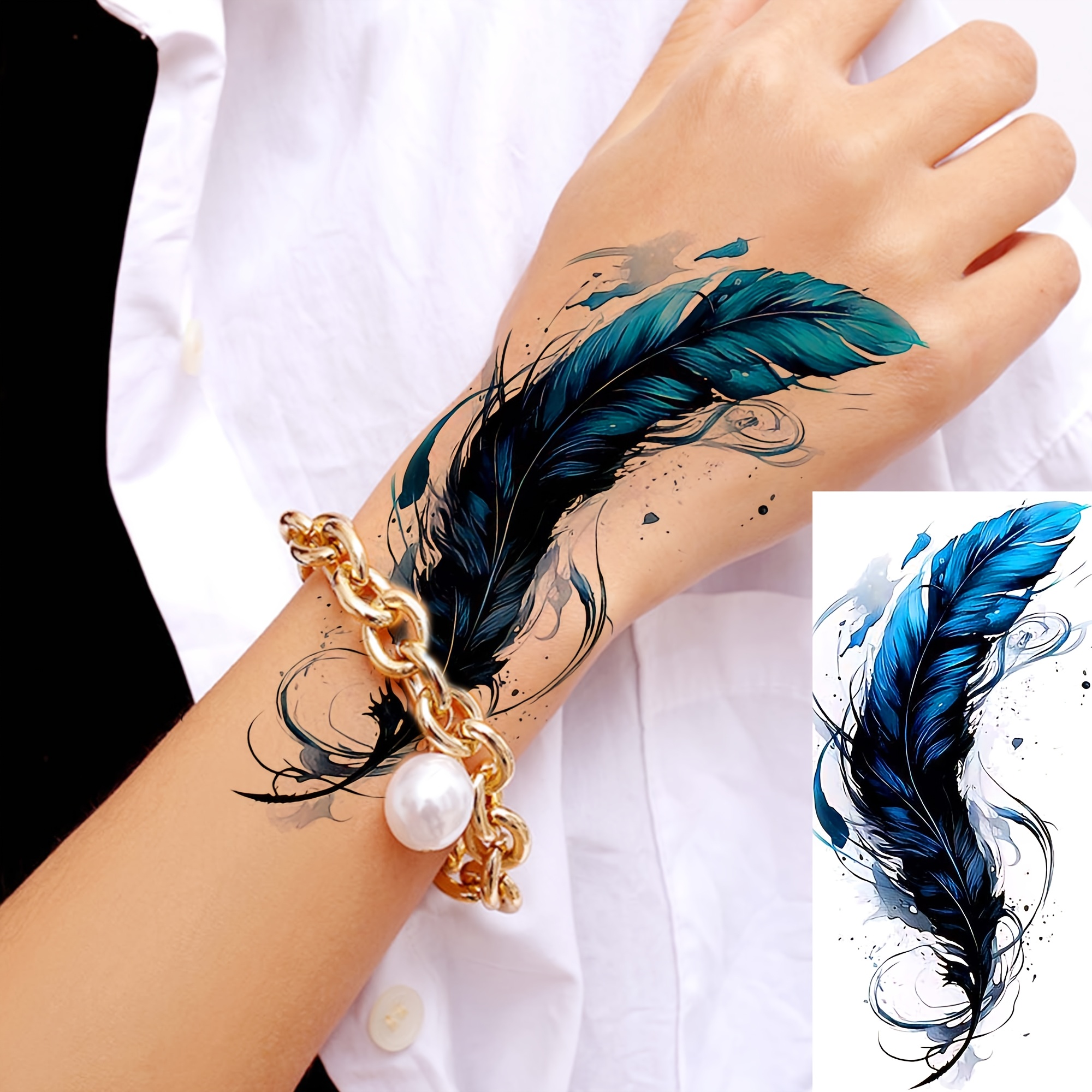 A Temporary Tattoo For Men And Women, Suitable For Fingers, Ankles, Waist, Legs, Thighs, Forearms, And Calves. This Waterproof And Long-lasting Fake Tattoo Sticker Looks Realistic