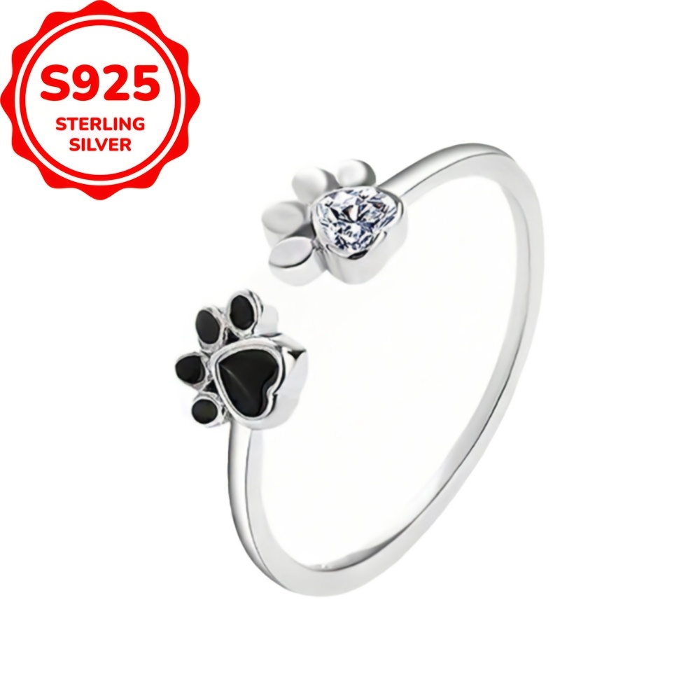 

Adjustable 925 Sterling Silver Ring With , Zirconia Accents - Simple Elegant Jewelry Gift For Men And Women, ,