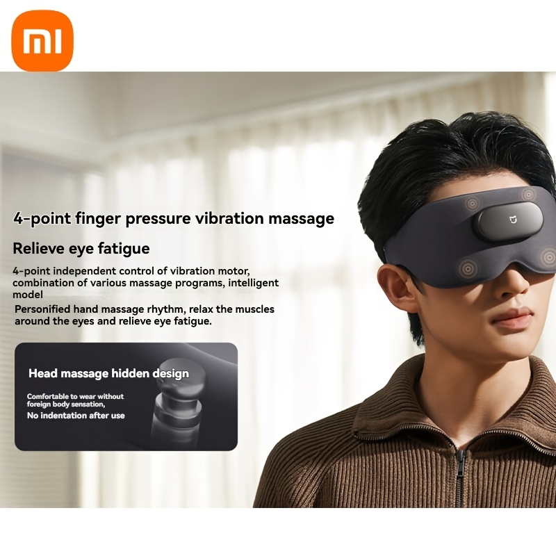 The Xiaomi Eye Massager Features a Hot Compress for The Eyes, Has Four Separately Controlled Vibration Motors, Offers Two Temperature Settings, Provides Three-Dimensional Light Blocking, Is Made of Soft Fabric