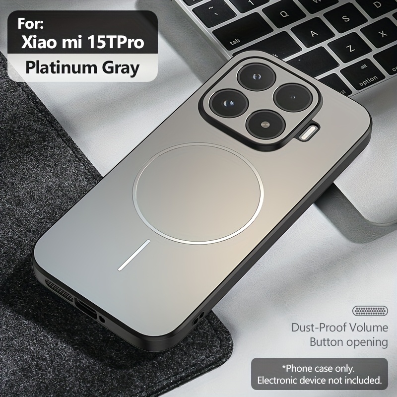 TEMU Matte Magnetic Wireless Charging Phone Case For Xiaomi 14t/14t Pro/15/15t/15t Pro/15 Ultra, Shockproof And Drop Protection, Camera Lens Guard,