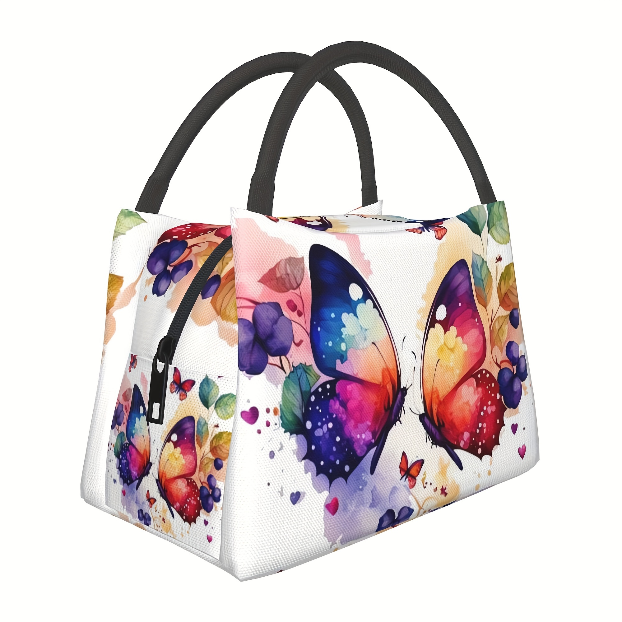 1pc Colorful , Portable Reusable Cooler Bag, Cooler Bag, Insulated Lunch Bag For Camping Picnic Beach , Restaurant, Office, Construction Site And Outdoor 11x6. 5x7 In