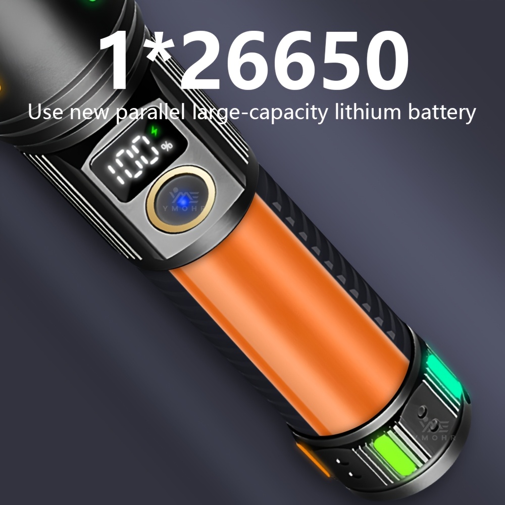 USB Rechargeable Powerful LED Flashlight with Long Range 800m