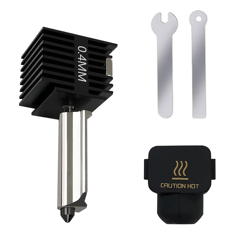 TEMU 0.4mm Nozzle Extruder For A1/a1 Mini 3d Printers, Hotend Extruder With Lid And Interchangeable Nozzle, With 2pcs Tools