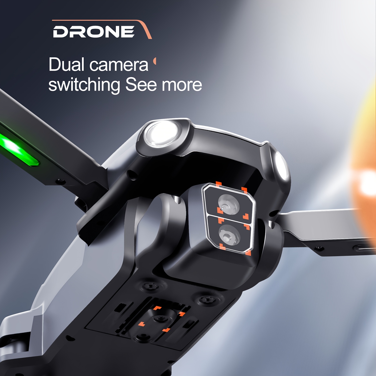 2025 Long-Flight Dual Camera Drone For Adults - Optical Flow Positioning, 360° Obstacle Avoidance, Brushless Motor, LED Lights, Dual Batteries & Spare Kit - Ideal Starter UAV & Holiday Gift