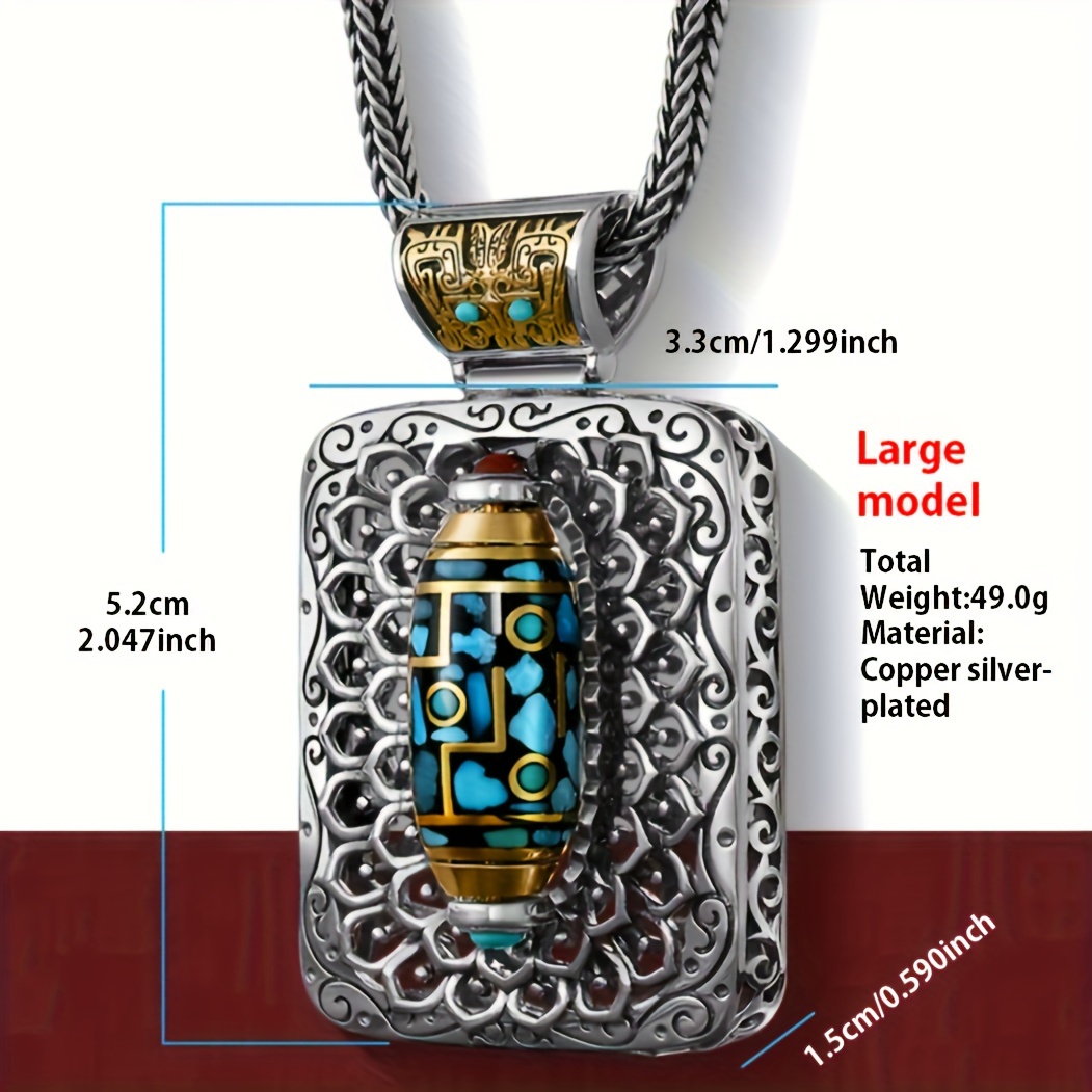 1pc retro         rotating bead pendant   national     mens and womens pendant jewelry details 4