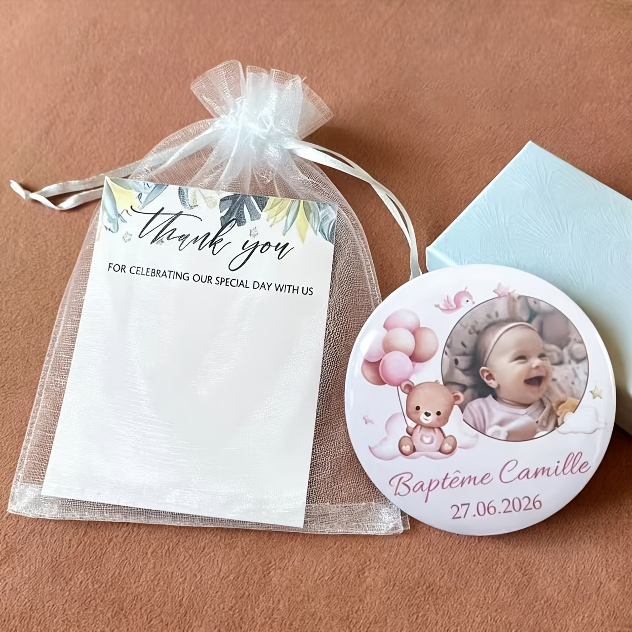 TEMU Souvenir de réfrigérateur personnalisé avec photo, nom et date, badge cadeau de mariage personnalisé pour , souvenir de fête prénuptiale avec et