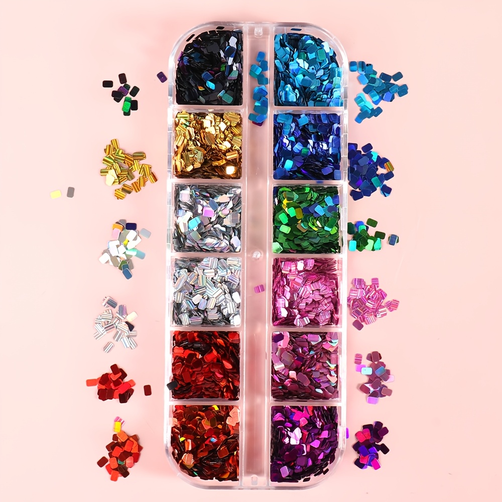 2 Boxes Holographic Polka Dot Nail Sequins
