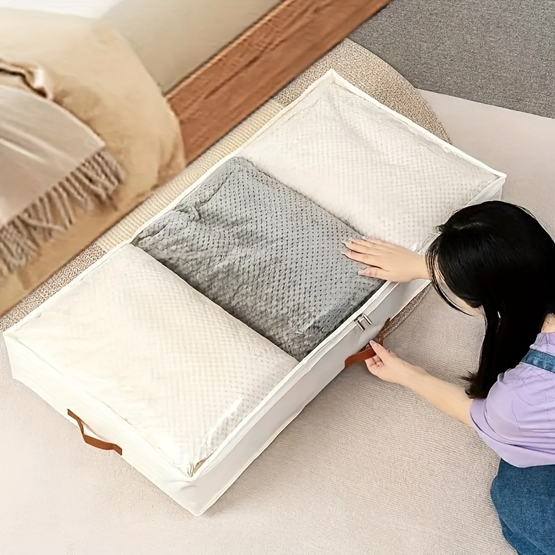 large bed storage box transparent window sturdy handle Temu Kuwait - Main Image