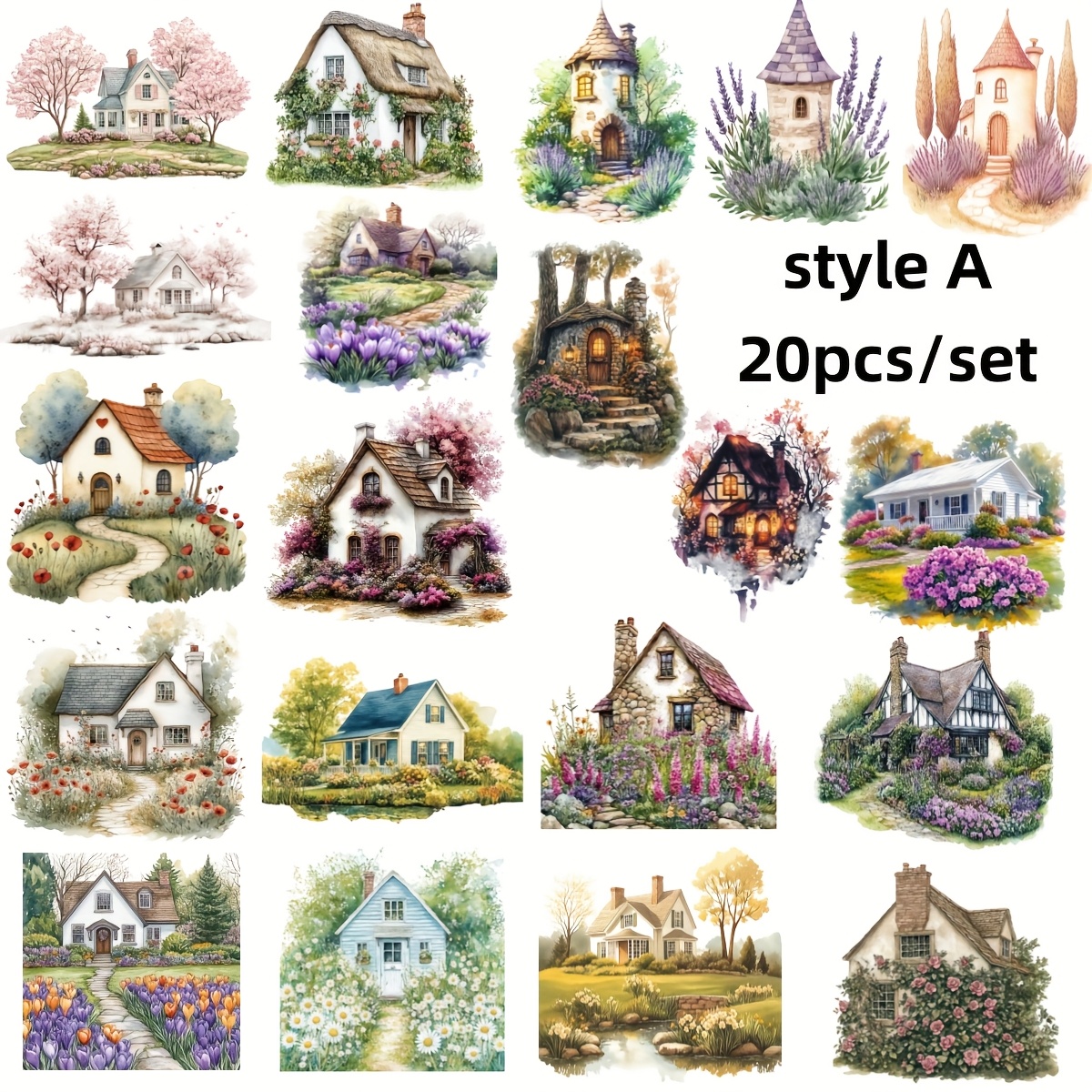 2d Flat 20pcs/set Series Stickers