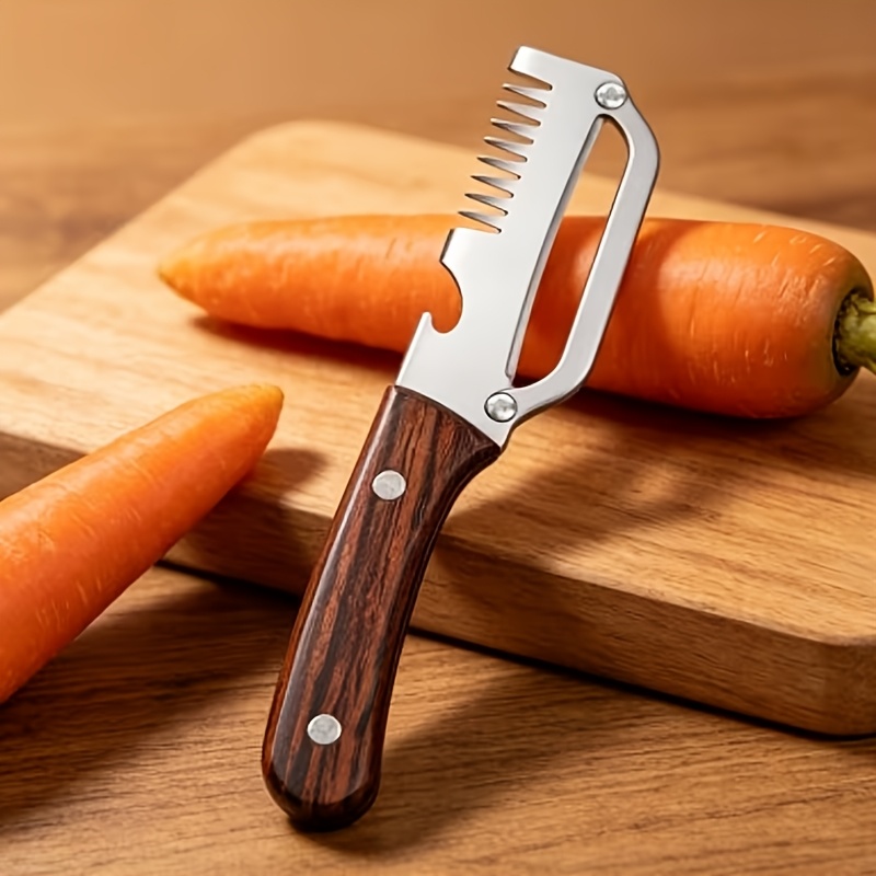 TEMU Multi-functional Onion Chopper For Home, Industrial, And Commercial Use, Leek Slicer, Peeler, Bottle Opener, Kitchen Grater, Peeler, And