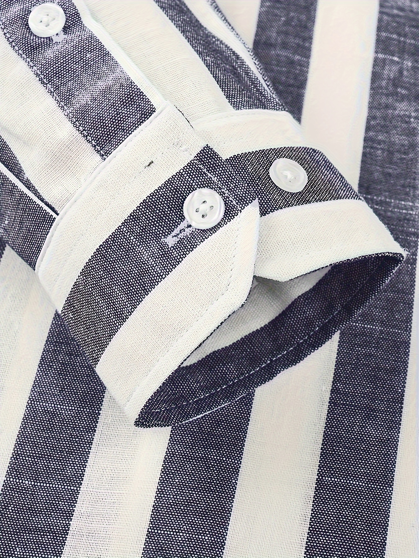 Striped Men's Casual Long Sleeve Button Shirt Spring Fall - Temu