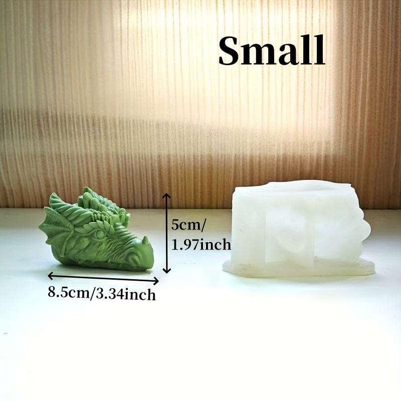 Silicone Resin Casting Molds, Dragon Head Candle & Decorative Monster Dinosaur Concrete Plaster Mold For Home Decoration, Animal Shaped Craft Casting Tools