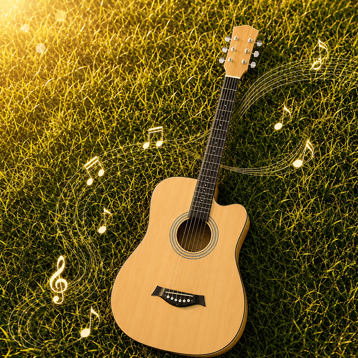 5 Colors Available 38" Acoustic Guitar Starter Kit 6-String... product image 7