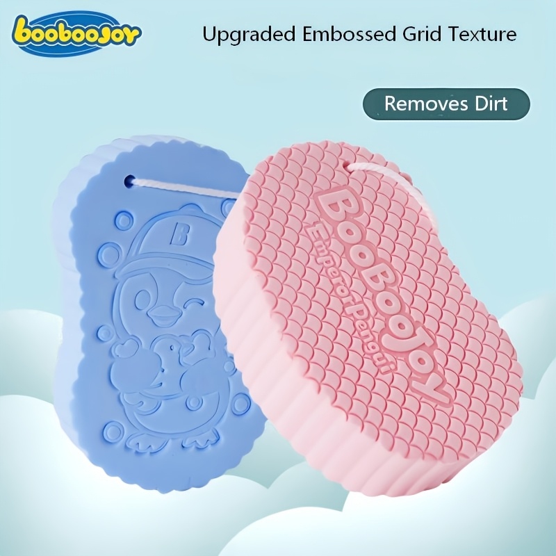 BooBooJoy Painless Exfoliating Bath Sponge, Gentle Cleansing