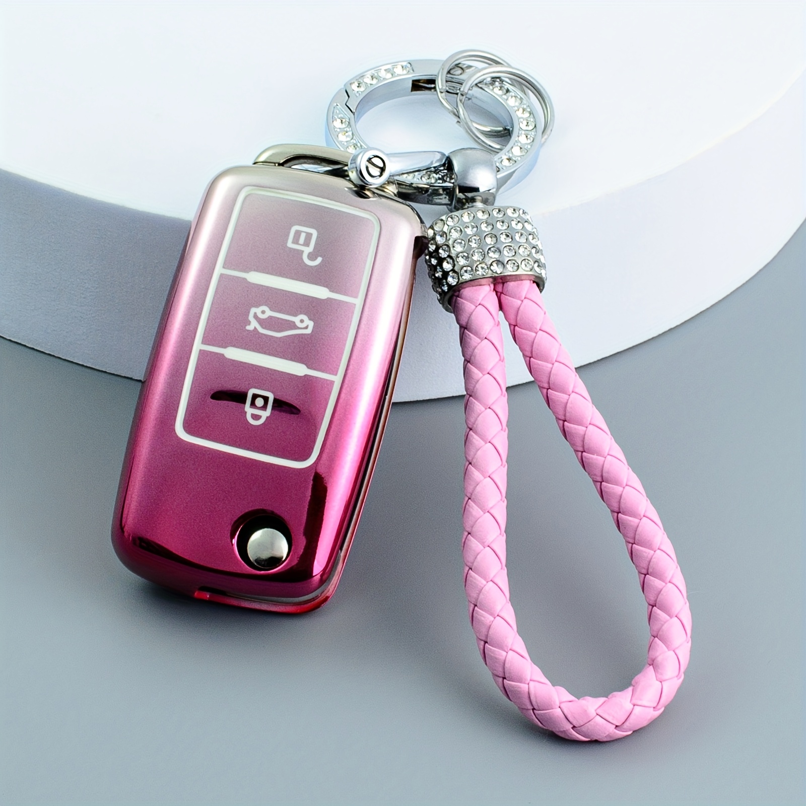 Tpu Car Key Case With Keychain For Vw For For Jetta For Octavia For Tiguan For For Golf For For Mk6