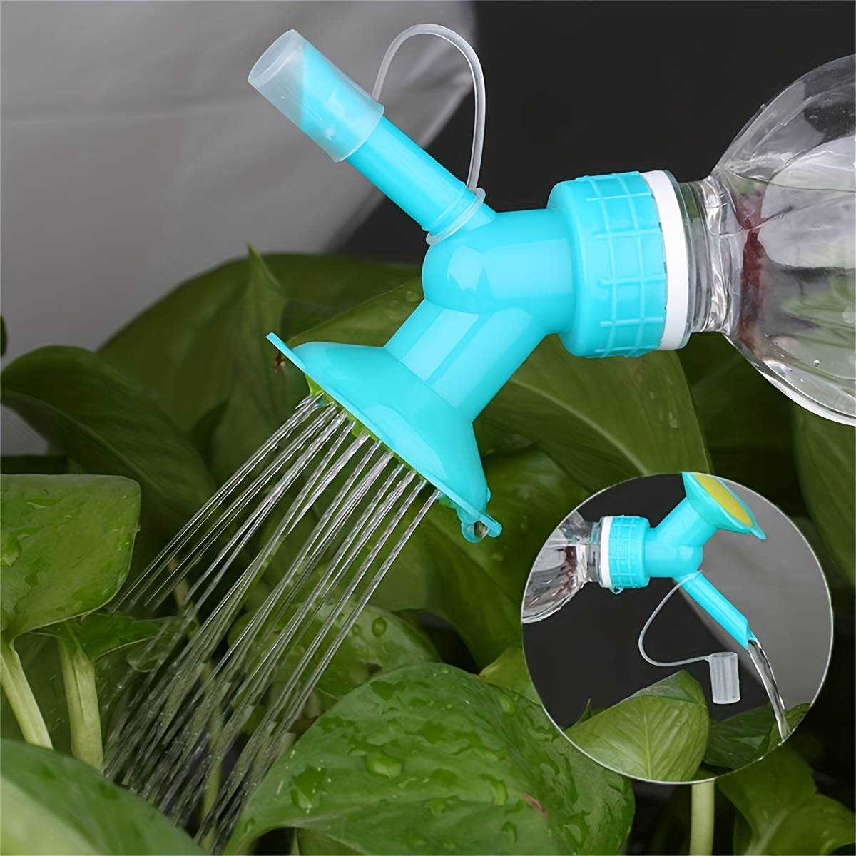 

1pc Dual-use Watering Nozzle - Fits Soda & Beverage Bottles, Ideal For Flowers & Gardening, Thread, Random Color