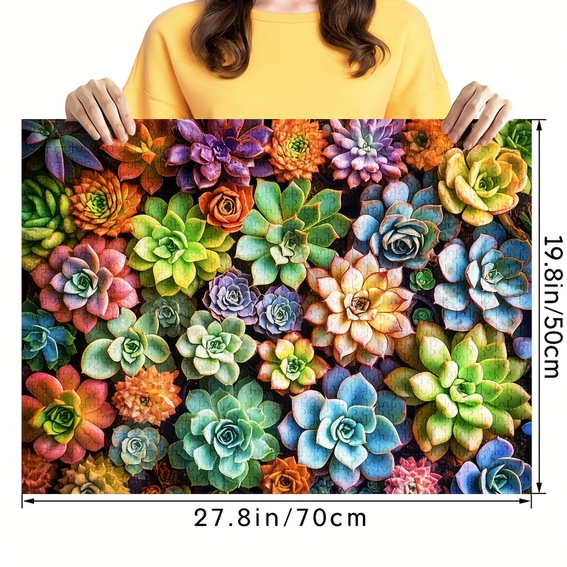 side view succulent puzzle 1000pcs large puzzle - Temu