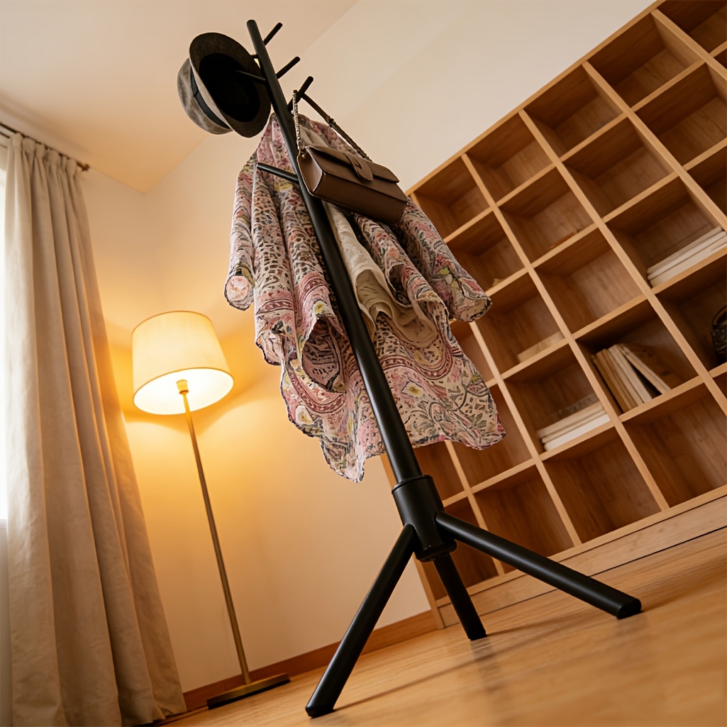 TEMU Metal Coat Rack, Coat Rack Stand, Clothes Hooks | Coat Hanger Stand | Coat Stands Entryway, Coat Rack Clothes Stand For Clothes, Hats, Bags, Jacket, Umbrella
