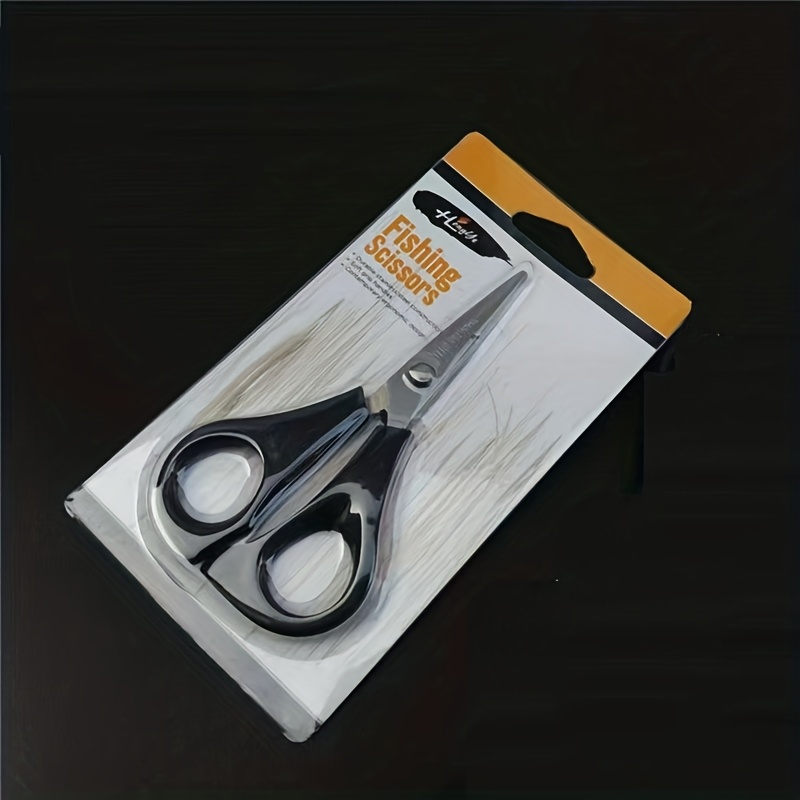 TEMU 1pc Multi-functional Fishing Scissors, Stainless Steel, With Serrated For Cutting Pe Line And Sinkers, Resistant To