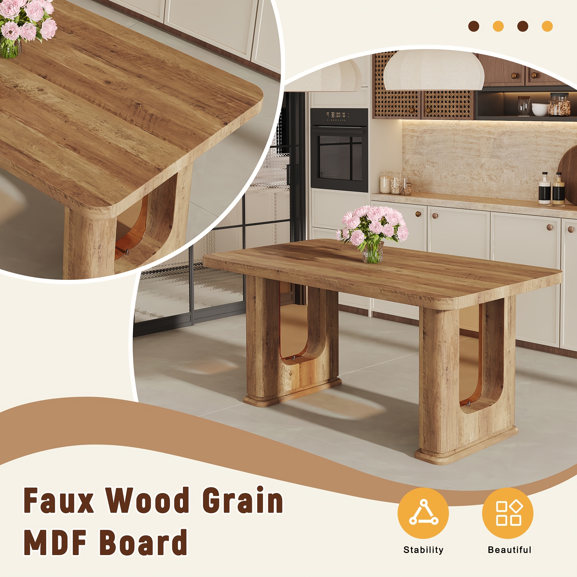 dining table set table chairs modern dining room Temu - Main Image