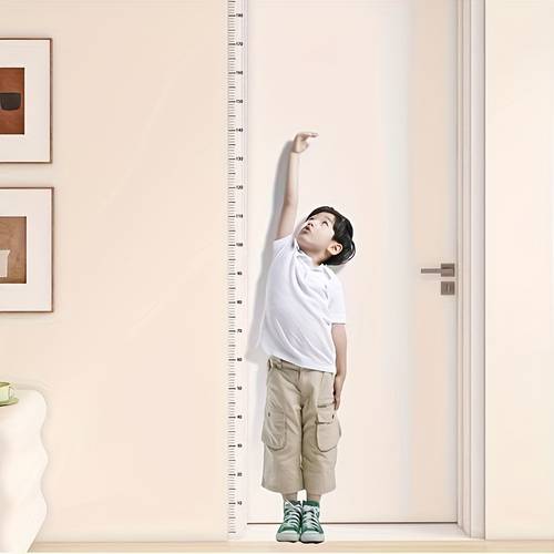 2M Wall Sticker Height Measurement Card - Height Measurement, Easy, Removable Wall Sticker, No Wall Damage, Modern Style, Easy Self-Adhesive, Perfect Room Decoration, Recording Growth