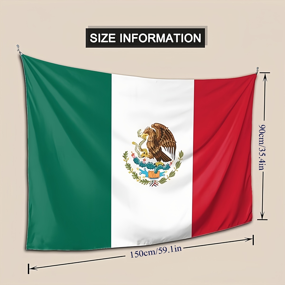 1pc Bandeira do México Bandeiras nacionais mexicanas de - Temu