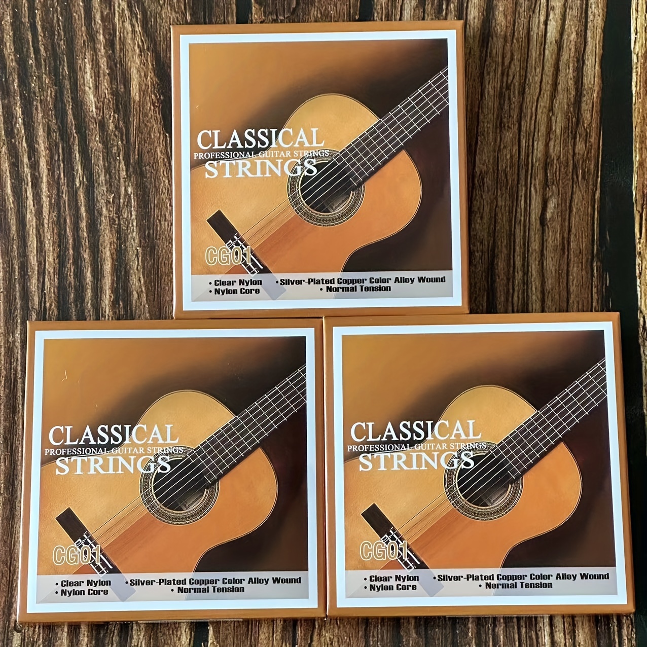 Guitar Strings For Classical Guitar Brilliant Sound Quality Clear Nylon Strings Silvery plated Copper Alloy Wound 6 String Set E 1st 0.07cm