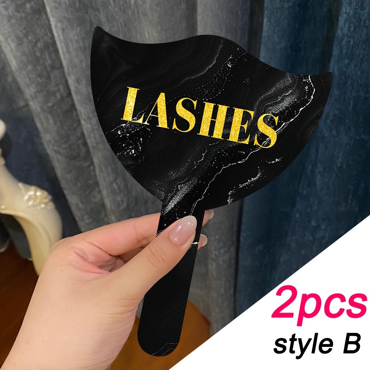2pcs Plastic Eyelash Extension Photo Prop Lash Technician Photo Prop Card Pvc Handheld Lash Beauty Cards For Social Media Lash Tech Supplies Eyelash Tool Gifts For Lash