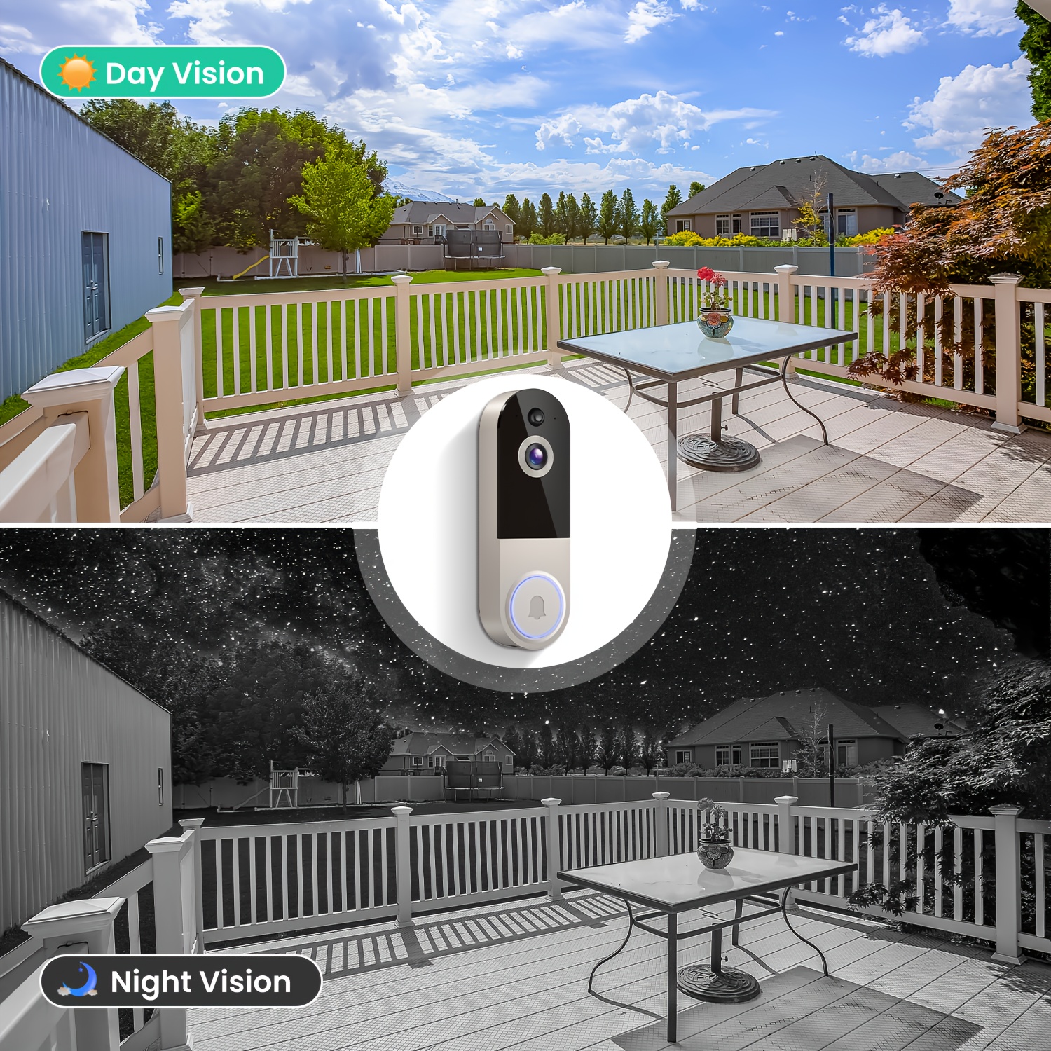 1440P Wireless Video Doorbell Camera with Smart Features