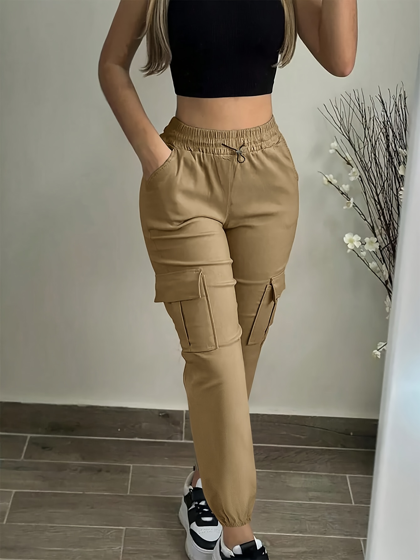 Beige Dama PantalÃ³n Beige Outfit Mujer Outfit Pantalones Jogger