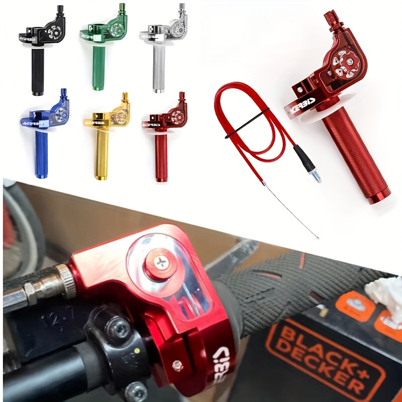 Yibid Motorcycle 7/8" Hand Grips Non Slip Rubber Open Bar