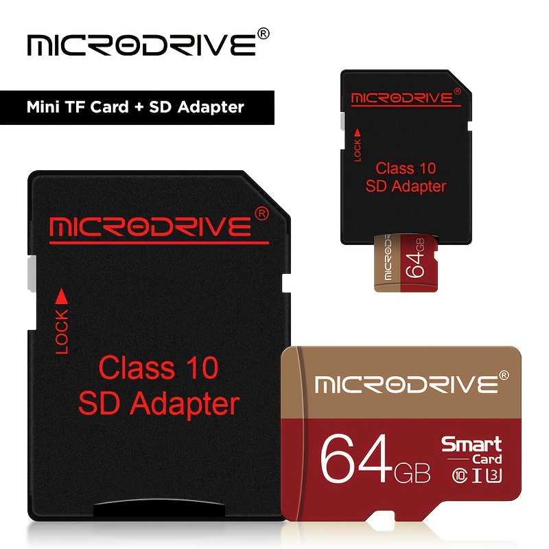 TEMU Carte mémoire MICRODRIVE U3 Classe 10. Cette carte mémoire est disponible en 64 Go, 32 Go, 4 Go dans diverses spécifications, adaptée à une