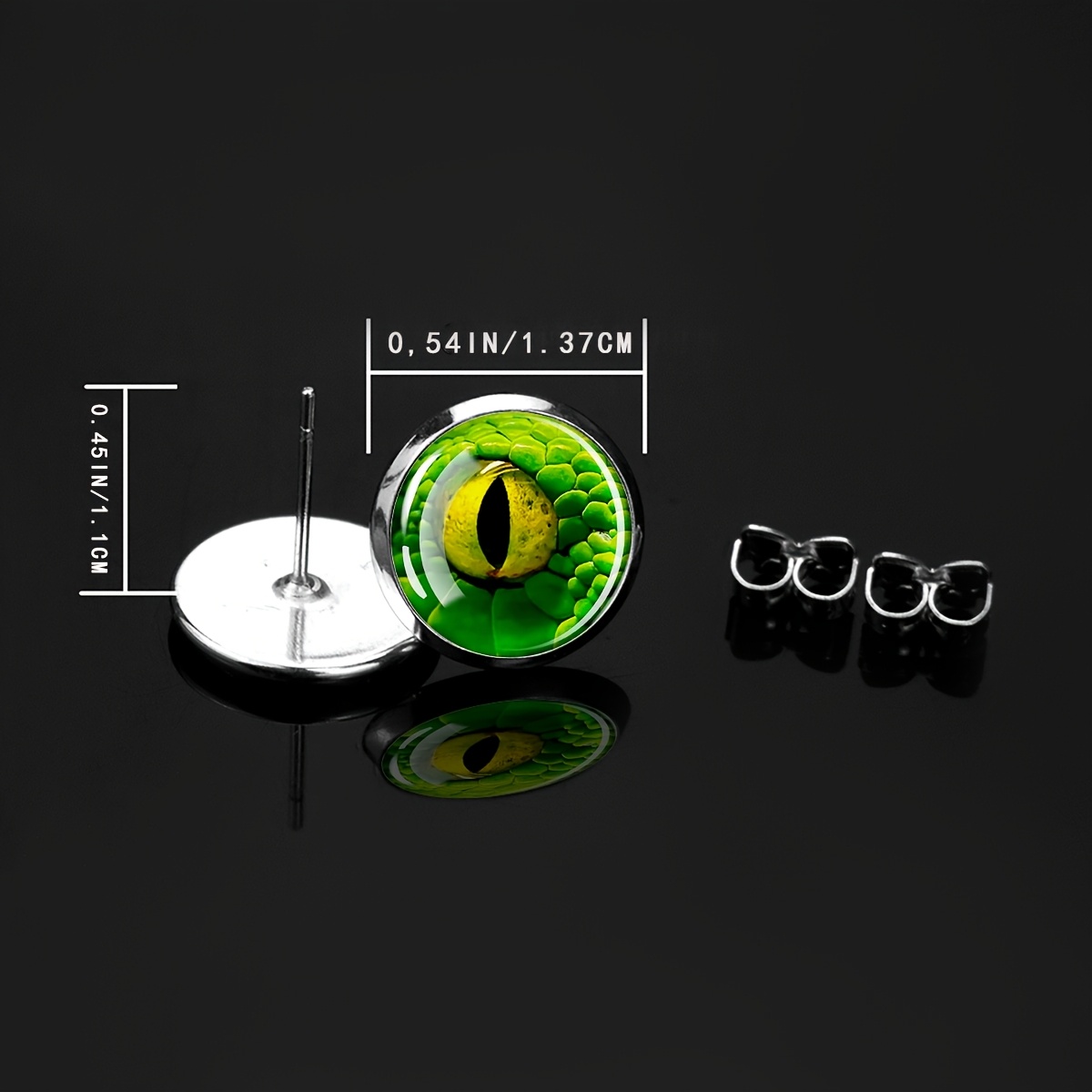 Dragon Eye Circular Earrings, Unique Statement Gift