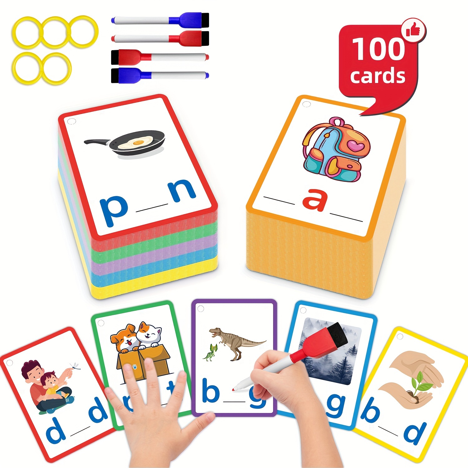 

Short Spelling Game, Alphabet Learning Handwriting Toy, Short Spelling Flashcards, Cvc Sight Words Phonics Flash Cards For Kids Kindergarten Preschool Boys Girls