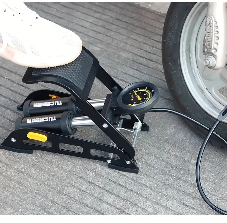 high pressure 190 psi pump with pressure gauge portable air pump for car motorcycle and bicycle tires suitable for bicycles basketballs and pool inflatable pump for car tires details 16