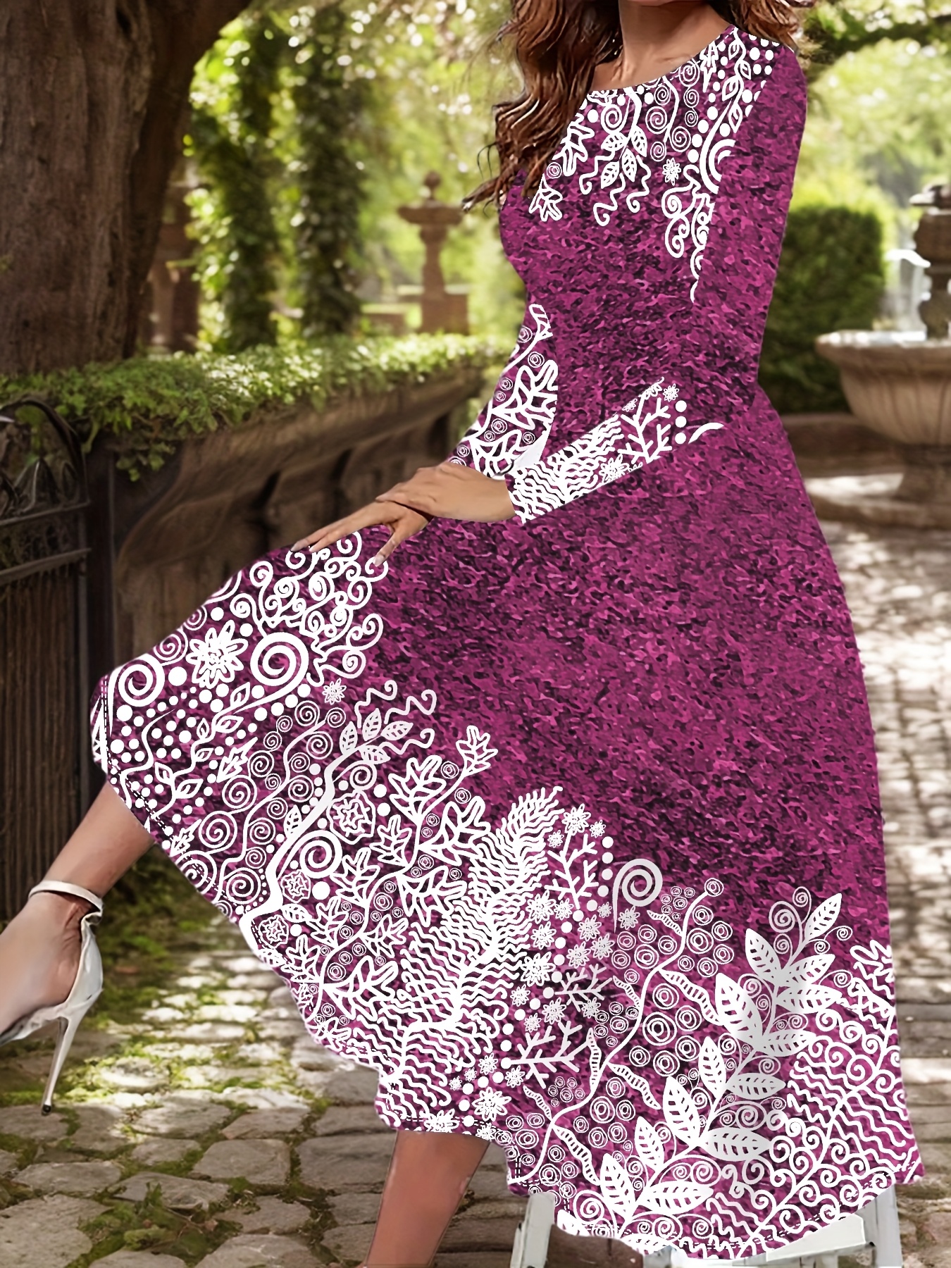 old navy fit & flare cami mini dress Plus Size Floral Print V-Neck Fit & Flare Midi Dress main image 1