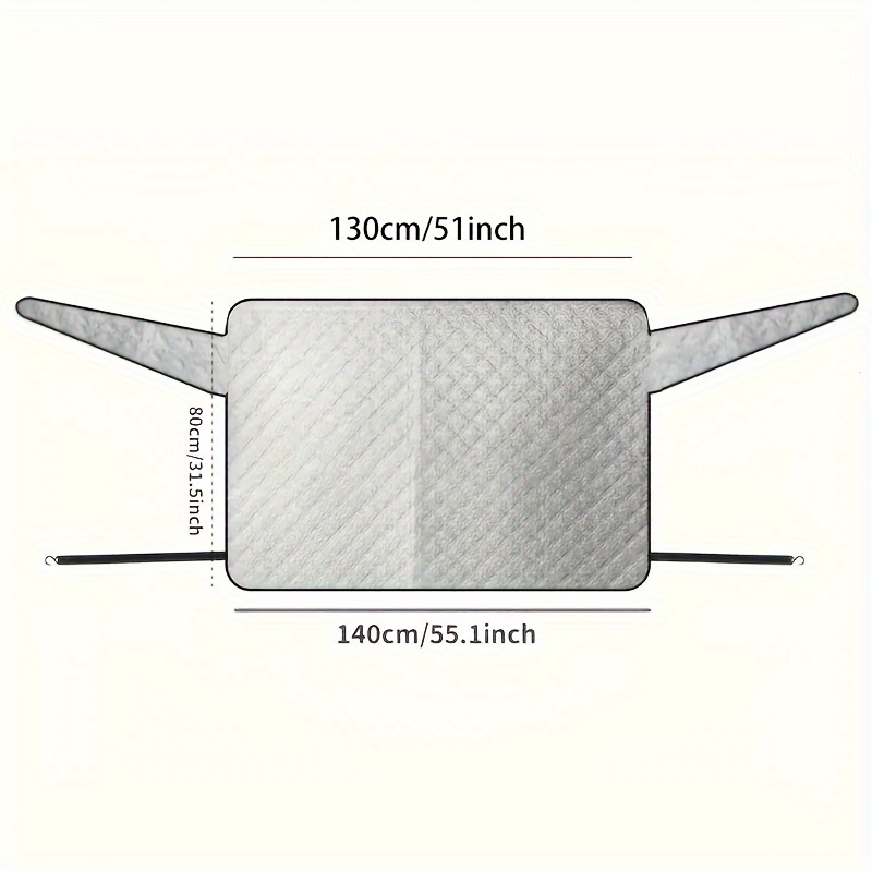 Rear Windshield Cover - Protection, Scratch Reduction, Elastic For With Safety Hooks - Silvery