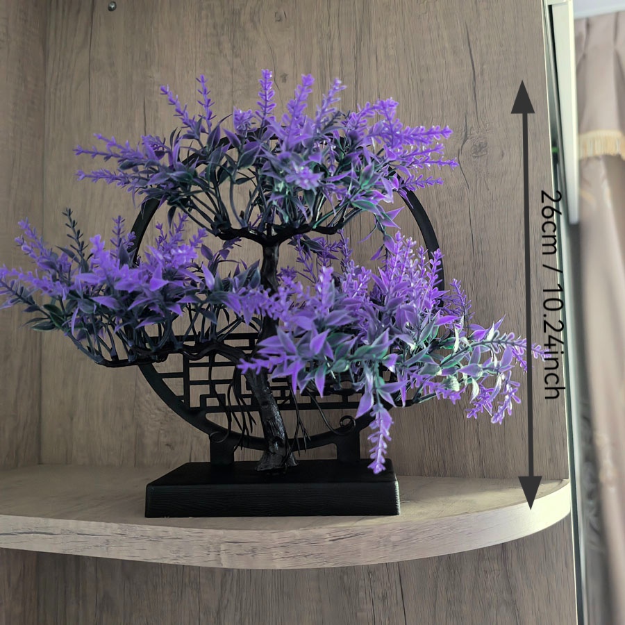 Image of 1pc Realistic Artificial Plant With Pot - Low-maintenance Fake Tree For Home, Office, Farmhouse, Bathroom Decor - Summer-themed Indoor Greenery With Foliage, Decoration (plastic, Container Included)