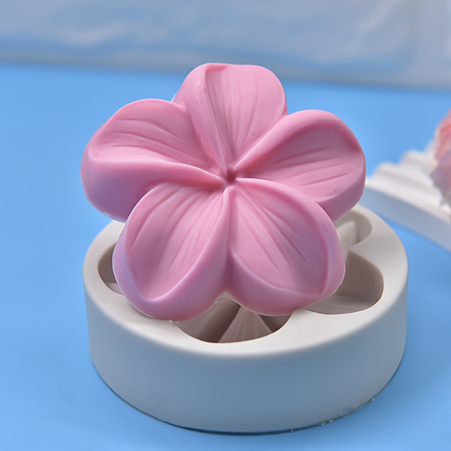 

1 moule en silicone en de fleur, motif floral à 5 pétales, pour la fabrication de savon, la décoration, les moules de bricolage.