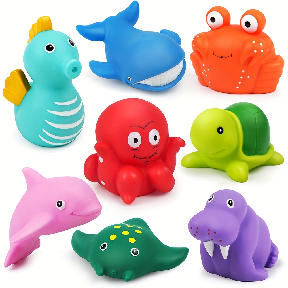 

Lotfancy Bath Toys For Kids 1-3, Mold Free Bath Toys For Infants Toddlers, 8pcs No Holes Animal Bathtub Toys, Soft Baby Bath Tub Toys