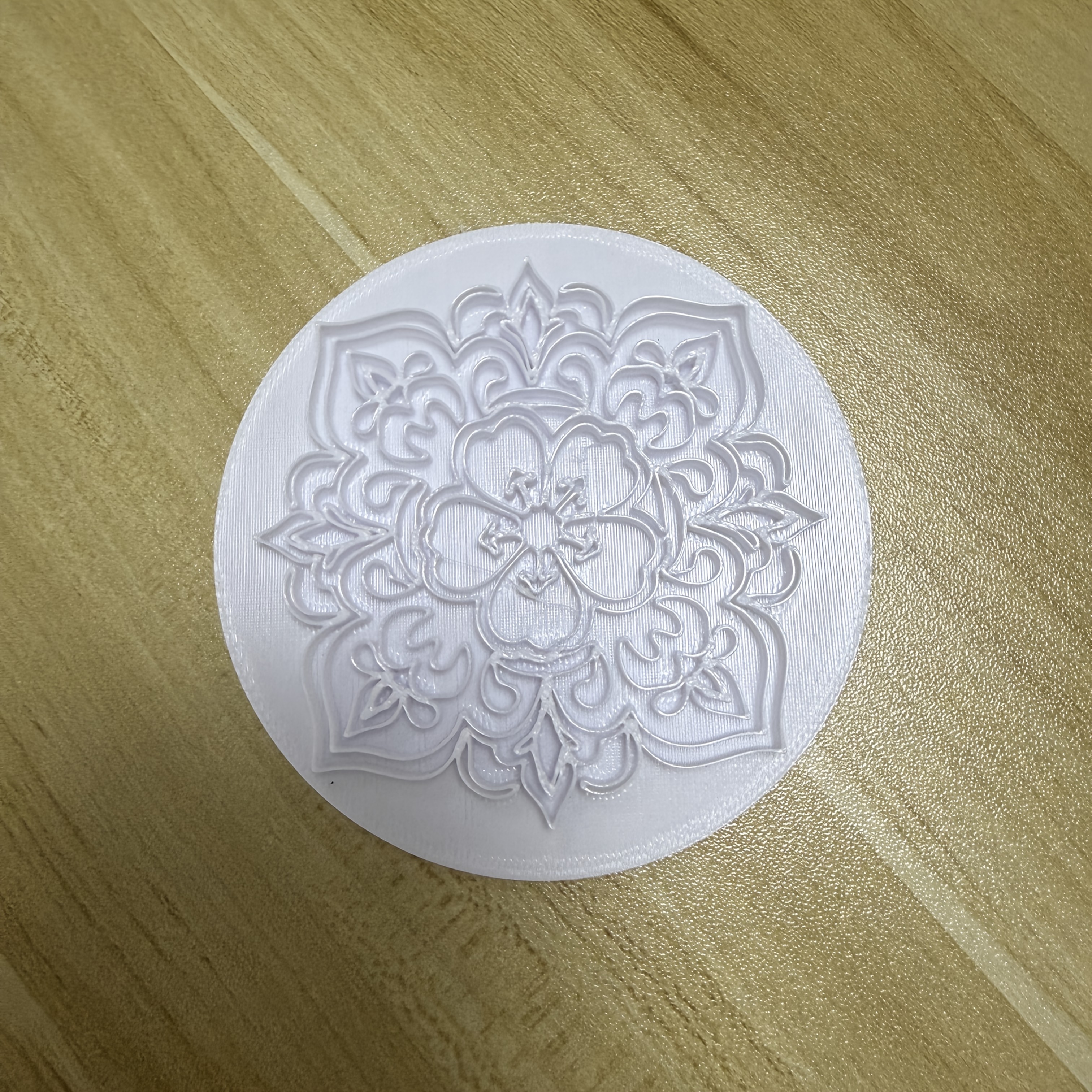 TEMU Molde de arcilla con impresión floral redonda europea retro, sello decorativo para modelado de arcilla de cerámica, adecuado para presionar