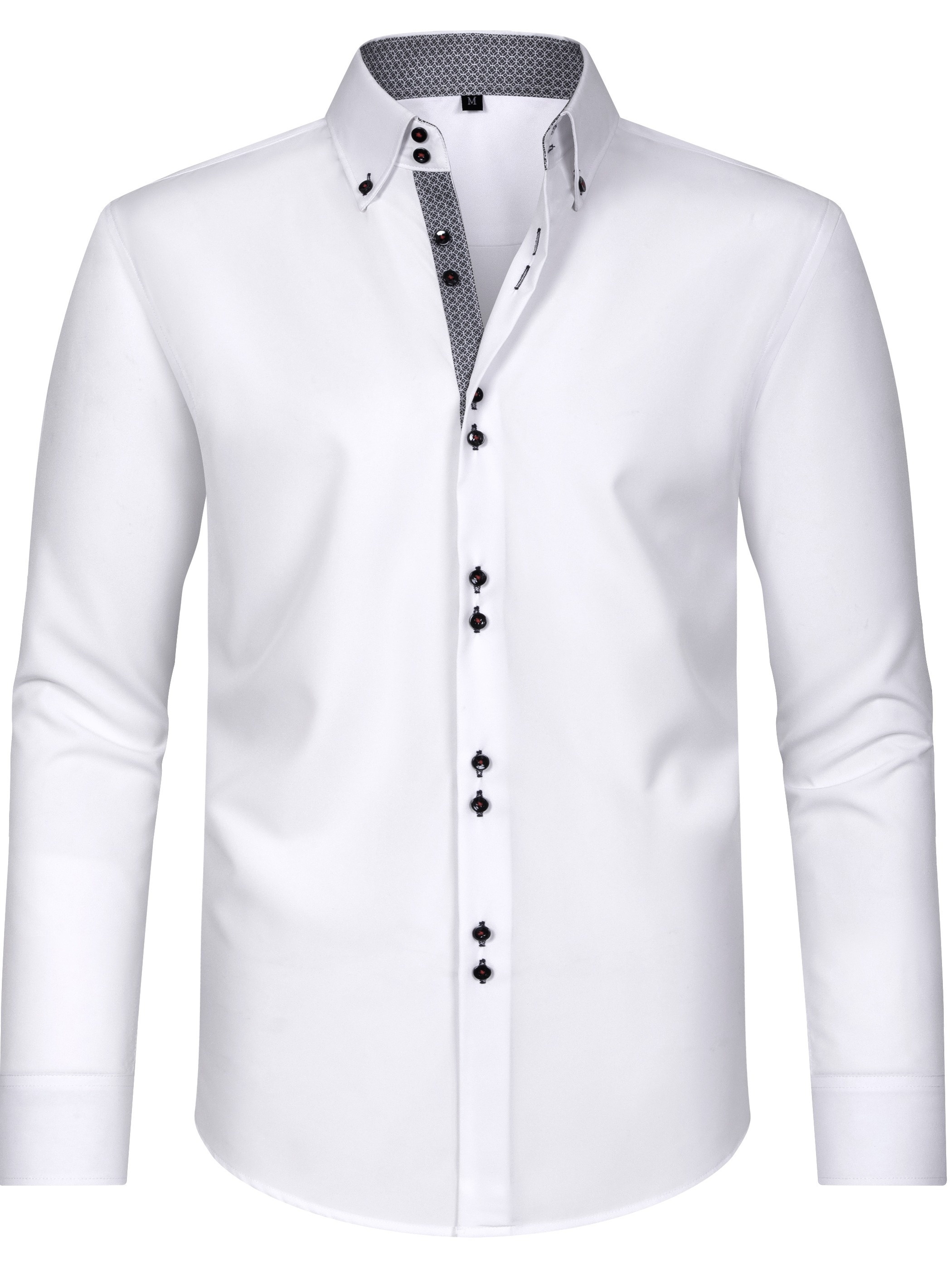 Camisa de Manga Larga para Hombre, Formal, Negocios, Exterior, Top Masculino
