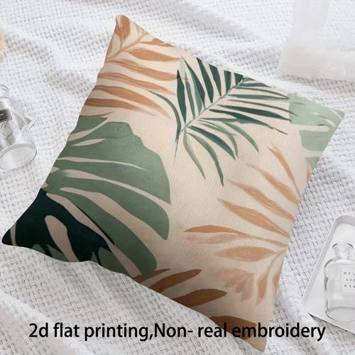 1pc tropical leaf print outdoor cushions machine washable zipper closure vibrant for beach or poolside summer relaxation cushion covers for patio outdoor cushions for patio