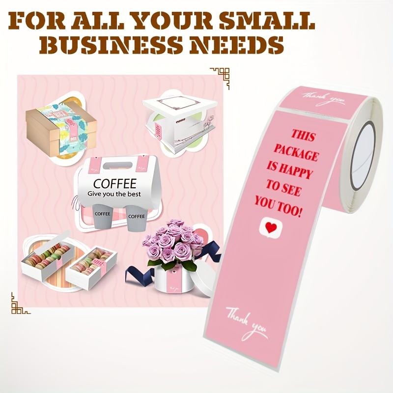 100pcs 1.18" X 3.46" Cute Gift Seal Labels - Thank You For Supporting My Small Business, Glossy End, Rectangular Stickers For Use, Commodity Packaging Sealing Stationery Stickers