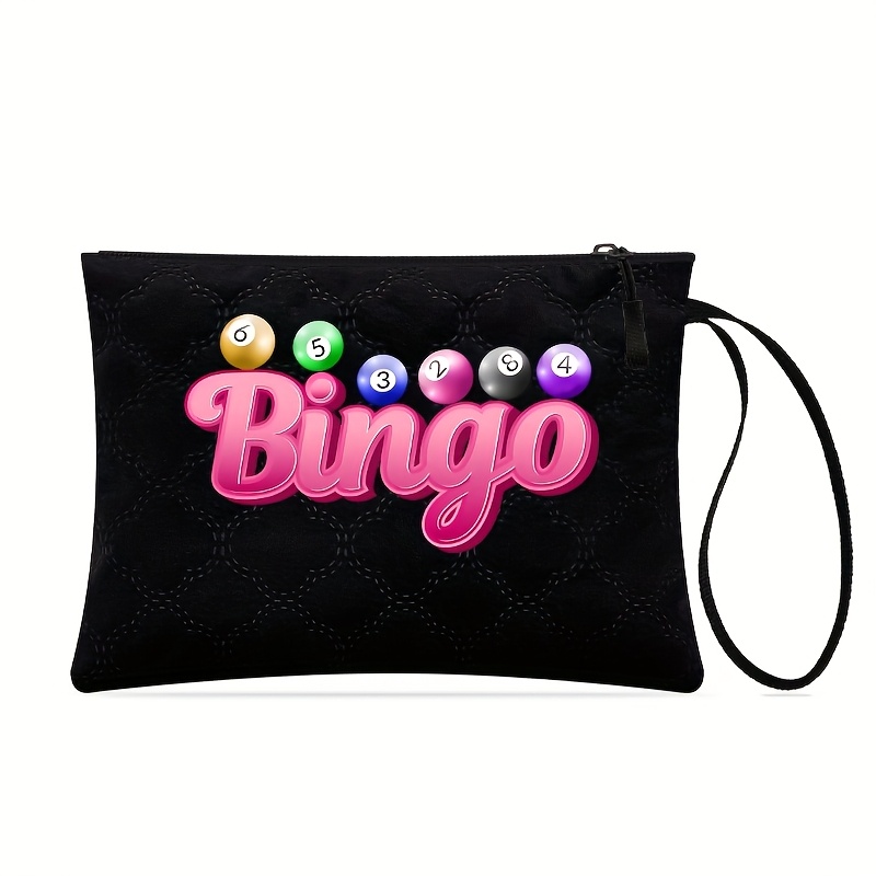 TEMU Name/text Cosmetic & Storage Bag - Bingo Markers & Name Printing, Cute Durable Fabric Pouch Suitable For Medication, Candy, Gift For, (hand