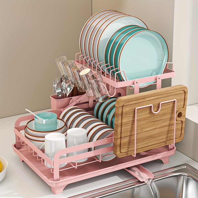 Kitchen Collapsible Dish Drainer Foldable Collapsible Plastic Dish