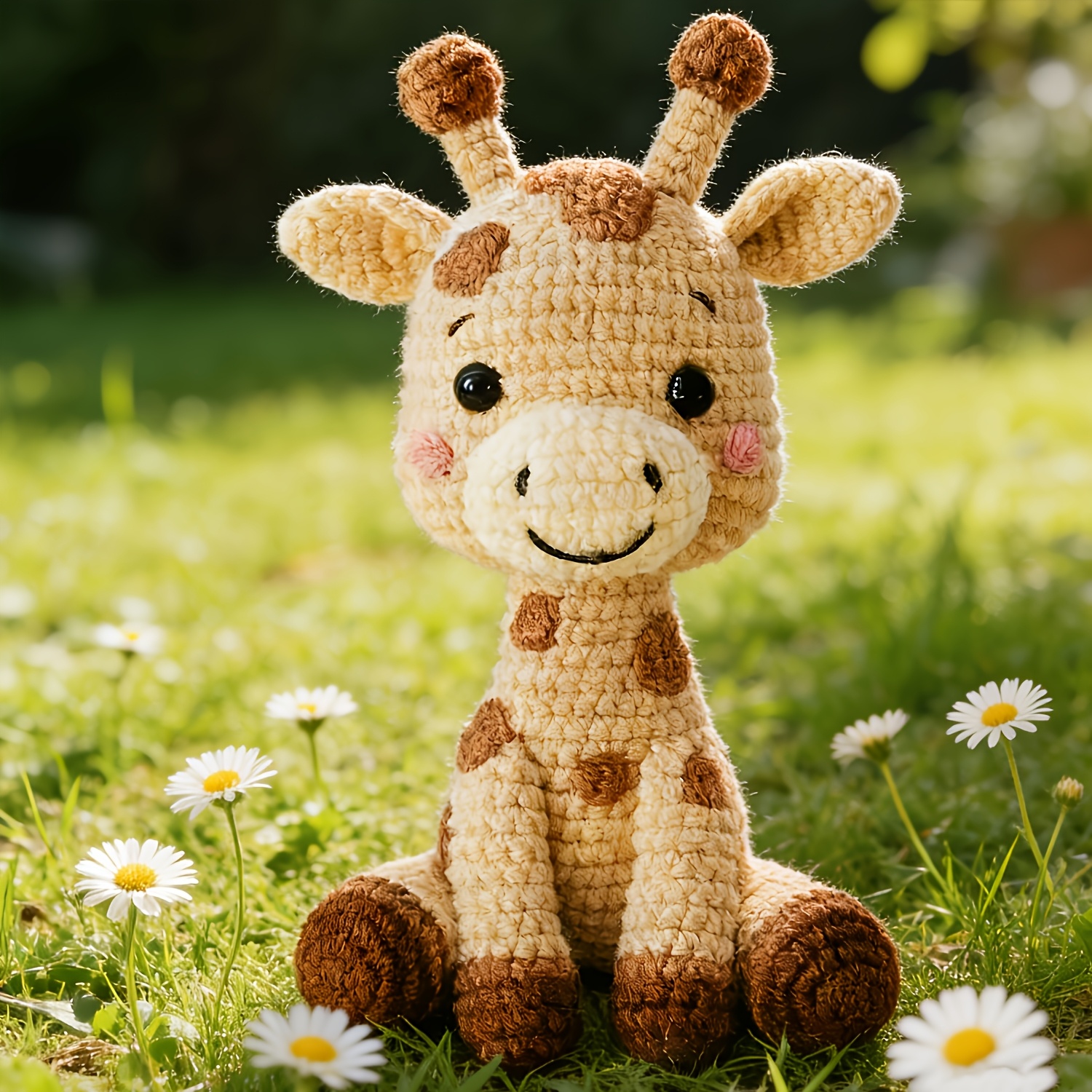 TEMU Vioiv 1pc Cute And Exquisite Giraffe Doll Decorative Ornament Crochet Kit For Beginners - Crochet Amigurumi Kit - Adult Crochet Handmade Diy