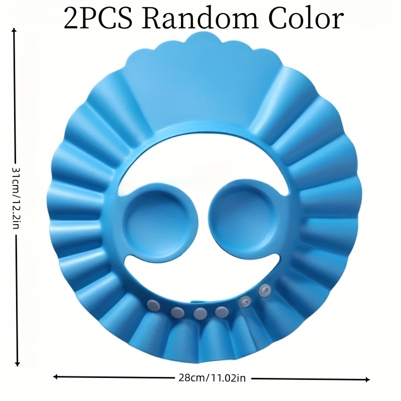 Image of 2pcs High Quality Ear Protection Shower Cap, Adjustable Shower Cap(random Color)