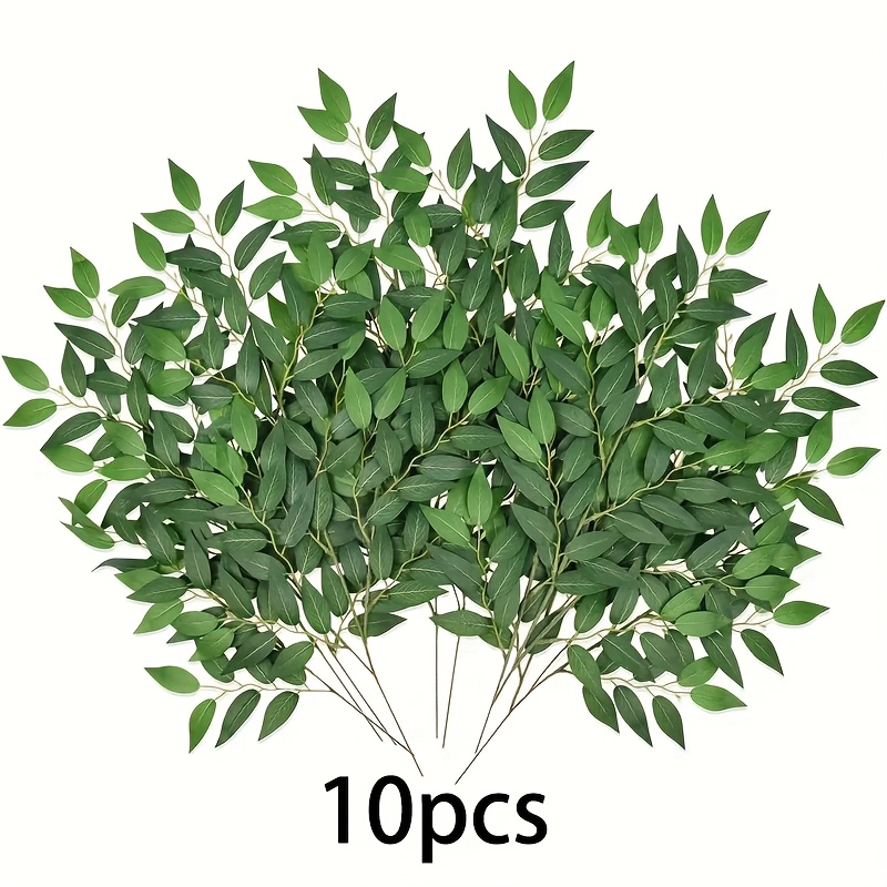 

10pcs Italian Ruscus Greenery Stems - 21.65" Artificial Matte Garland For Diy Wedding Arch, Bouquet Filler & Home Decor, Table Centerpieces, Hanging Spray, Thanksgiving